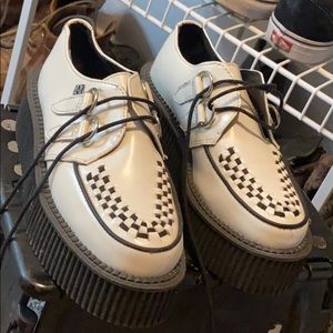 T.U.K white leather creepers woman’s size 6